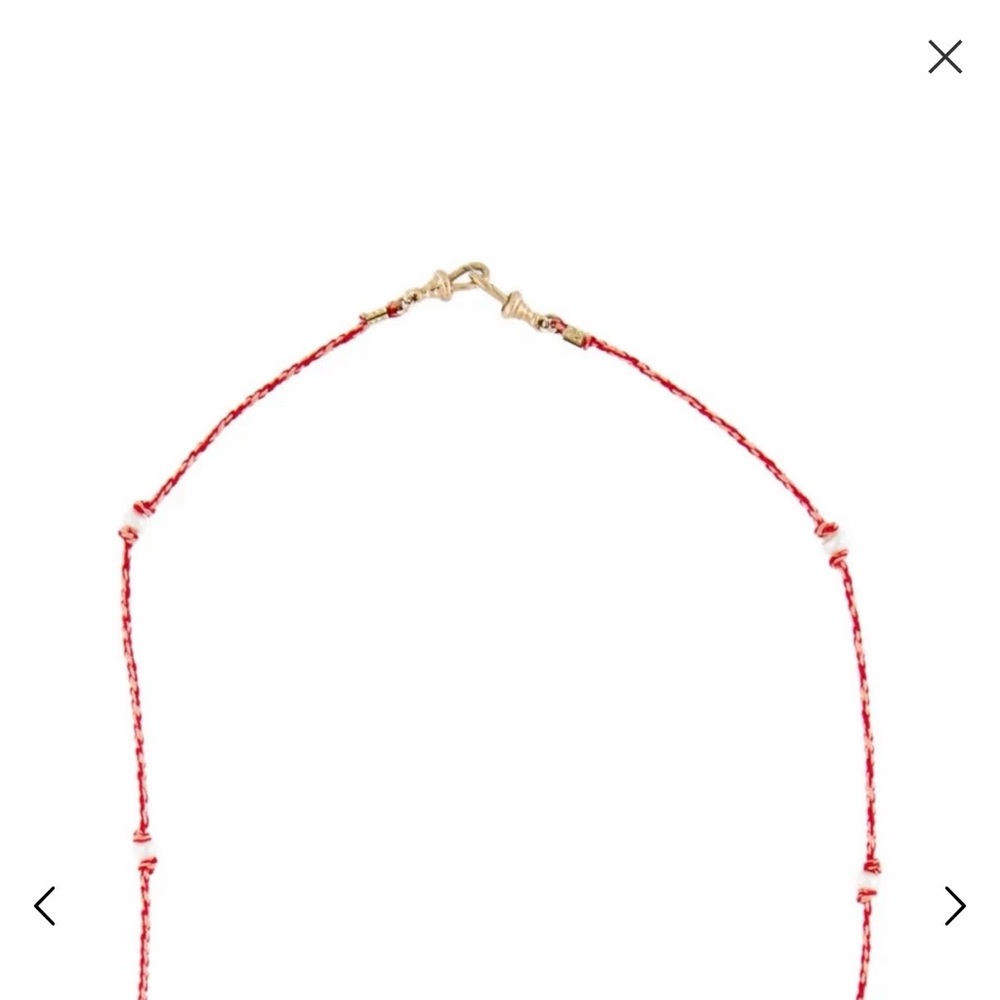 Marie Lichtenberg 29” 9K Cultured Pearl and Silk Cord Station Necklace Chain - Picture 3 of 8